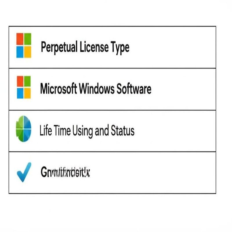 Perpetual License Type Microsoft Windows Software with Life Time Using and Status
