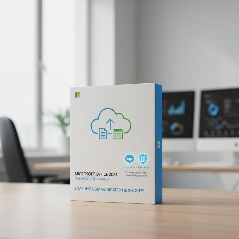 یکپارچه‌سازی OneDrive ابزارهای ارتباطی Office 2024 مایکروسافت اسکایپ و ابزارهای تحلیل داده Power BI امکان ارتباط