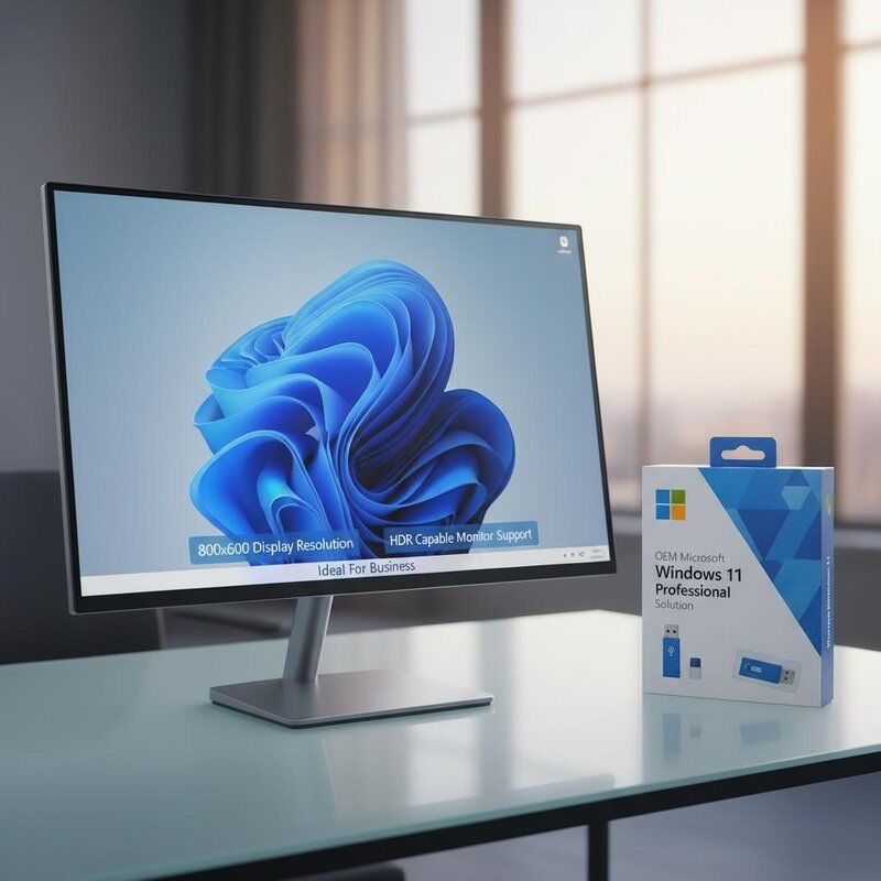 OEM Microsoft Windows 11 راه حل حرفه ای با وضوح صفحه نمایش 800x600 و پشتیبانی از مانیتور قادر به HDR ایده آل برای کسب و کار